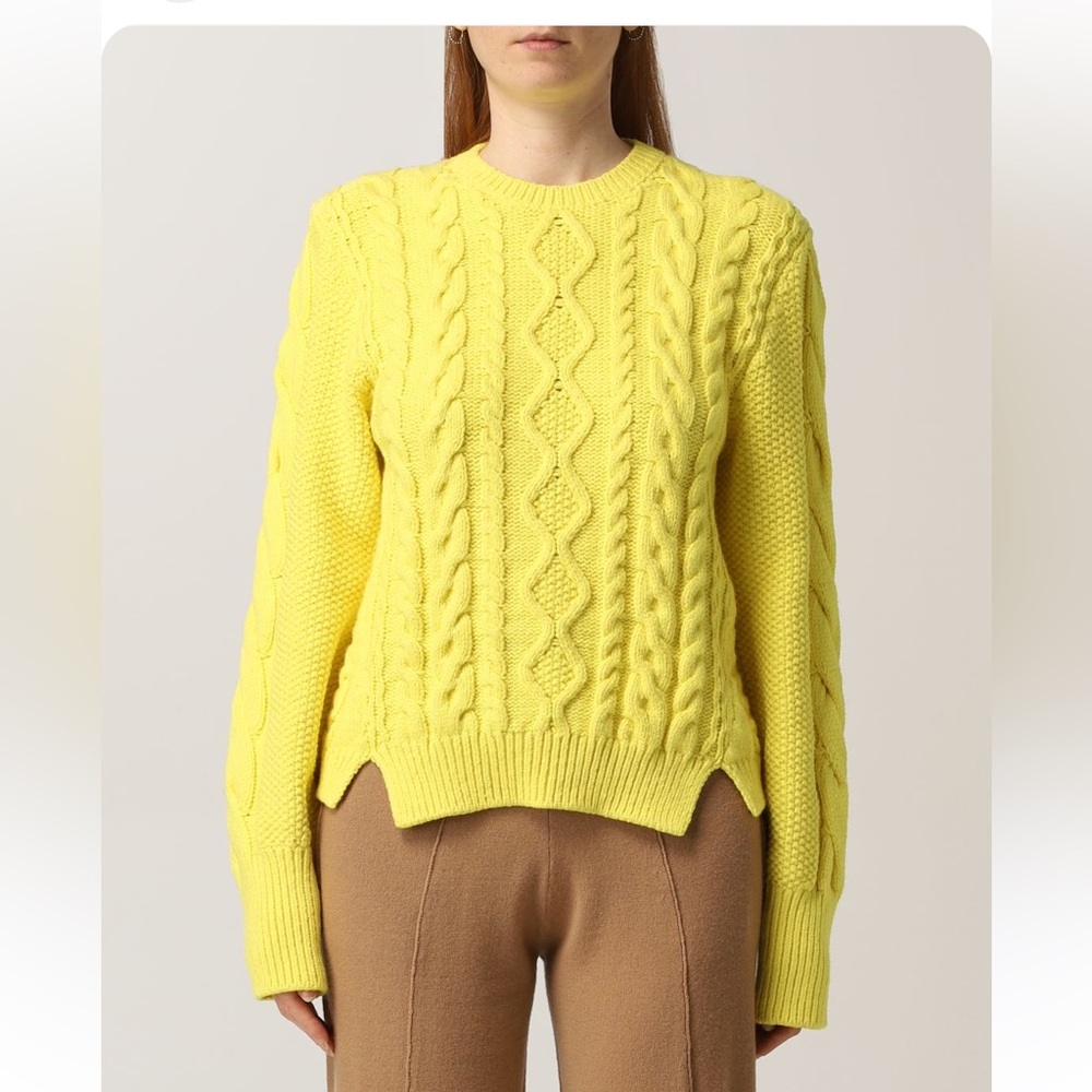 Stella McCartney Aran Stitch Lemon Sweater Small